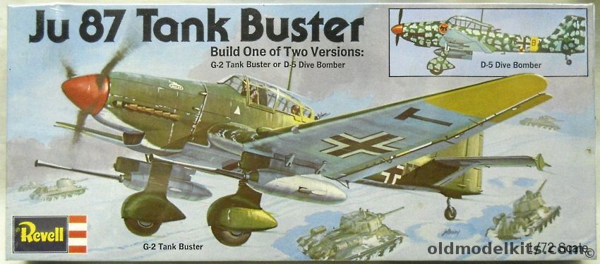 Revell 1/72 Junkers Ju-87G2 or Ju-87D-5 Stuka, H142 plastic model kit